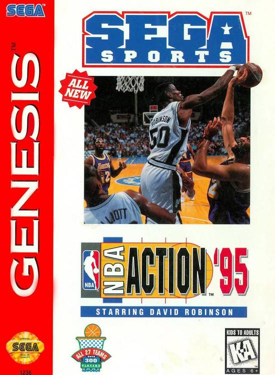 NBA Action '95 starring David Robinson by Spoutnik Gaspésie - Jeux Genesis (Shopify Collective)