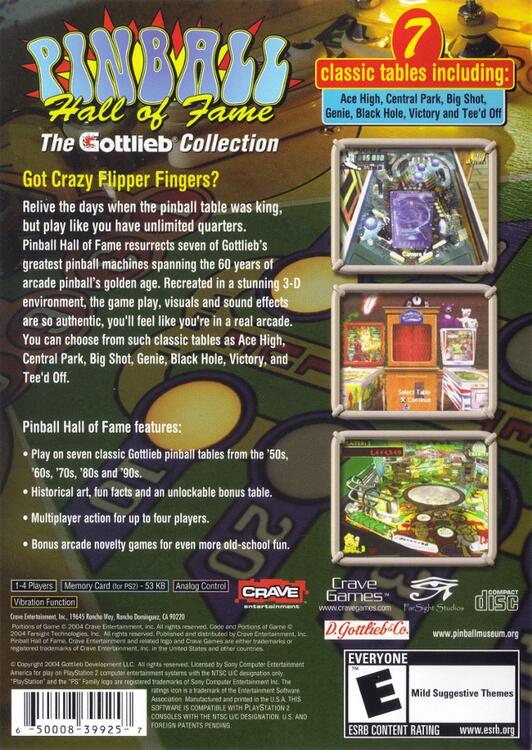 Pinball Hall of Fame : La collection Gottlieb