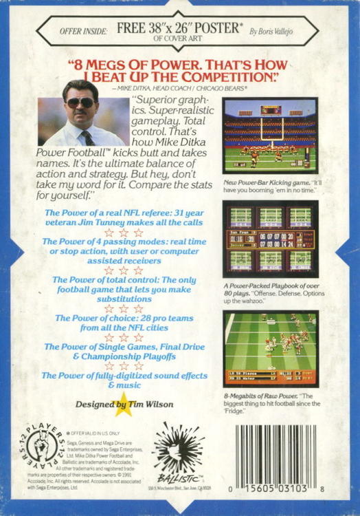 Mike Ditka Power Football