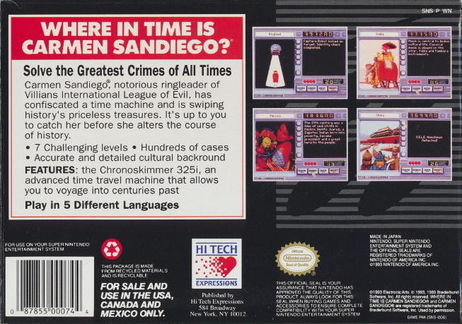 Where in Time is Carmen Sandiego? (usagé)