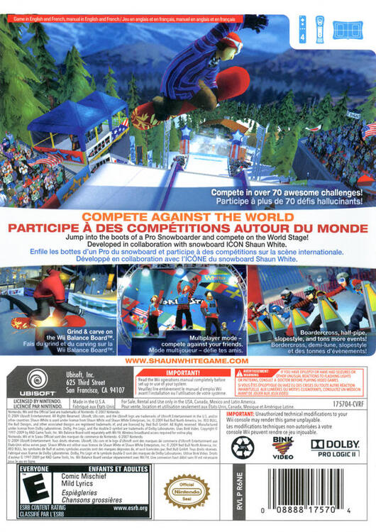 Shaun White Snowboarding : Le Grand Frisson