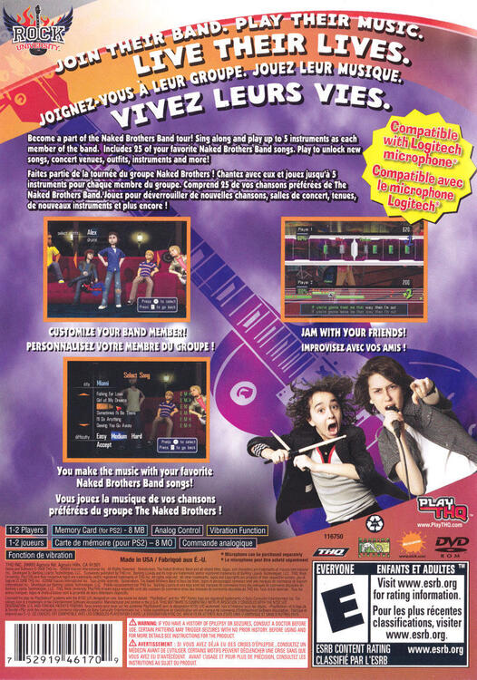 The Naked Brothers Band The Video Game  (Compatible with microphone)