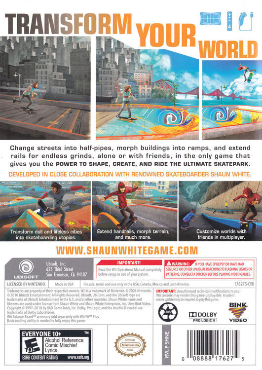 Shaun White Skateboarding