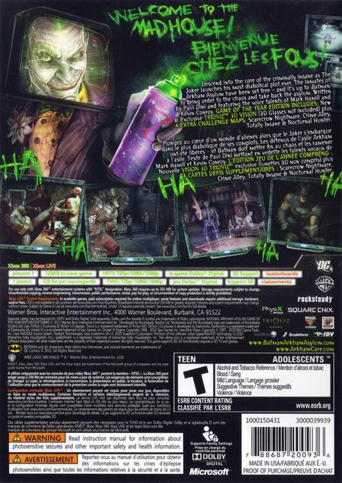 Batman: Arkham Asylum - Game of the Year Edition