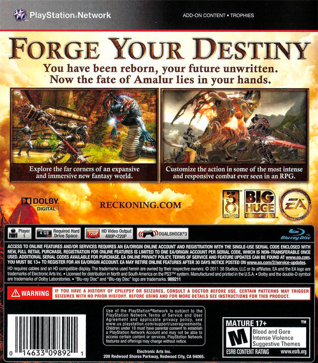 Reckoning:  Kingdoms of Amalur  [Greatest Hits]