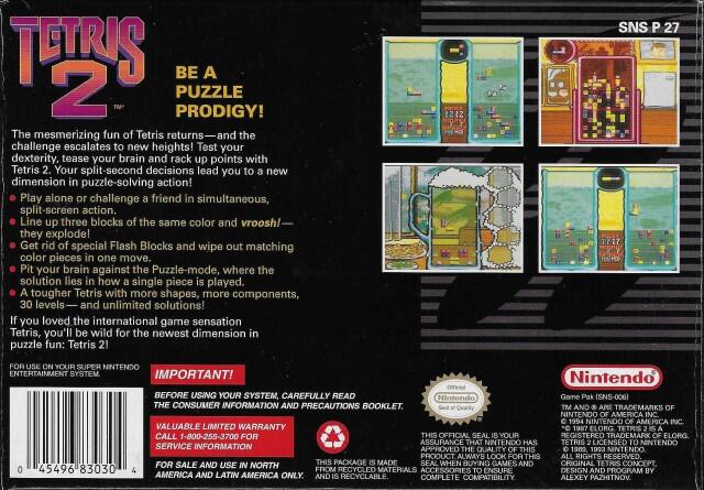 Tetris 2  (Box & Manual Only)