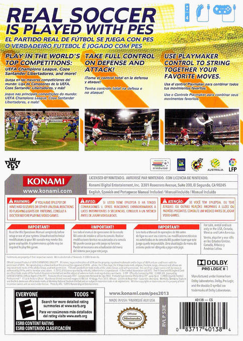 Pro Evolution Soccer 2013