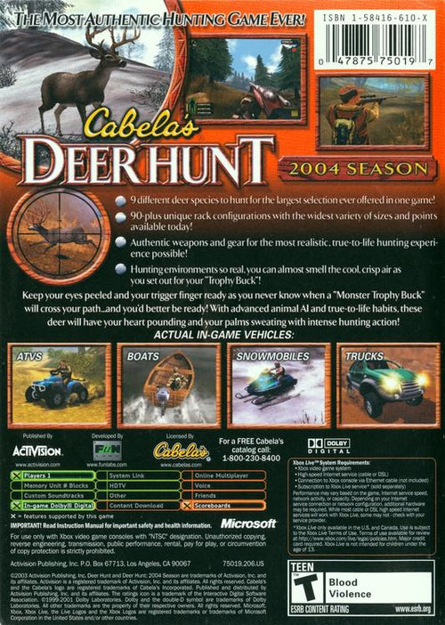 La Saison de Chasse au Cerf Cabela 2004