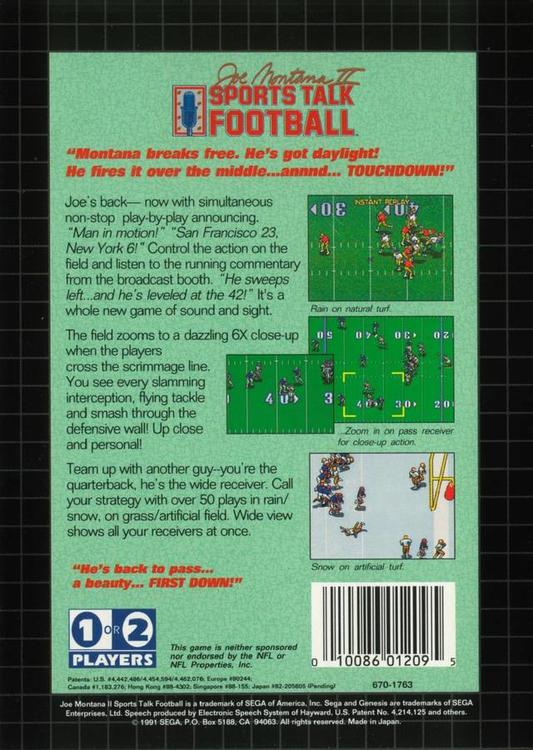 Joe Montana II: Sports Talk Football