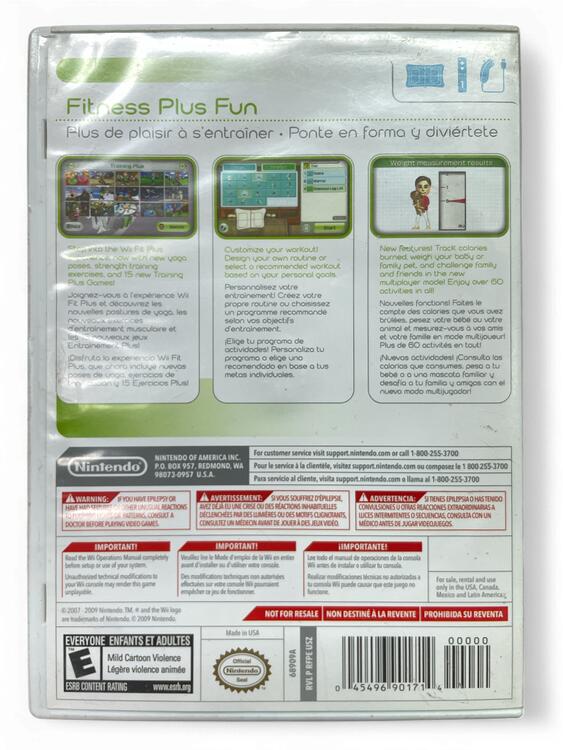 Wii Fit Plus W/ Official Nintendo Wii Balance Board (usagé)