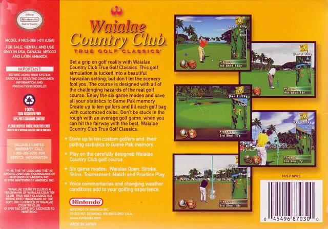Waialae Country Club  - True Golf Classics (usagé)