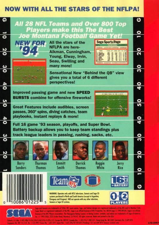 NFL Football '94 Starring Joe Montana