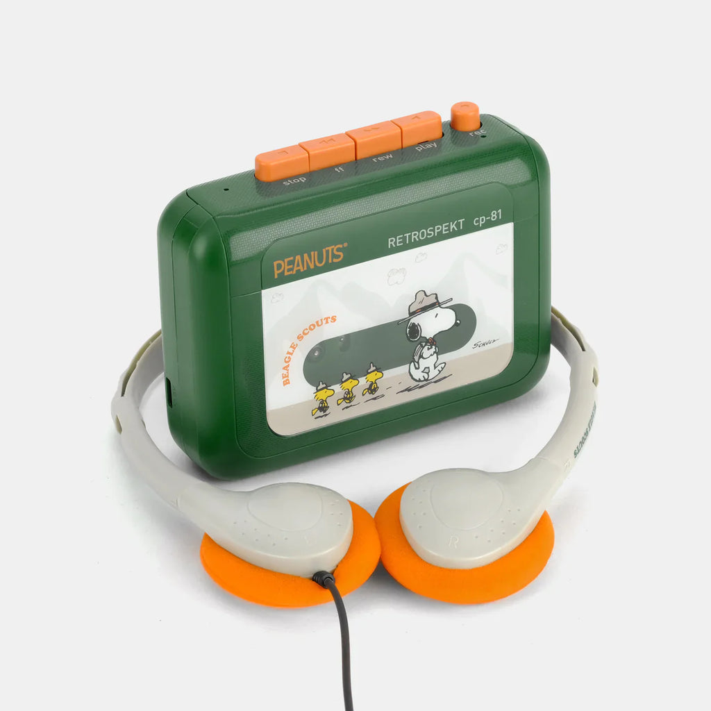 PEANUTS BEAGLE SCOUTS RETROSPEKT CP-81 PORTABLE CASSETTE PLAYER by High Fidelity Vinyl - Portable Cassette Player (High…