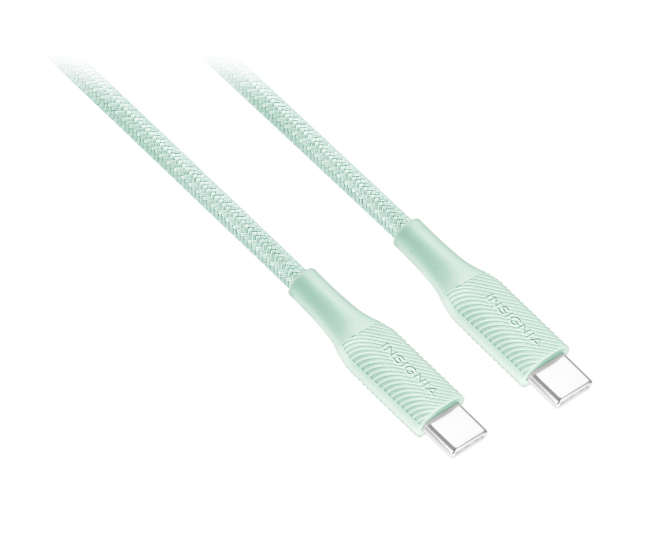 Câble tissé USB-C à USB-C de 1,5 m (4,9 pi) d'Insignia (NS-MCCC5GR22-C) - image 1