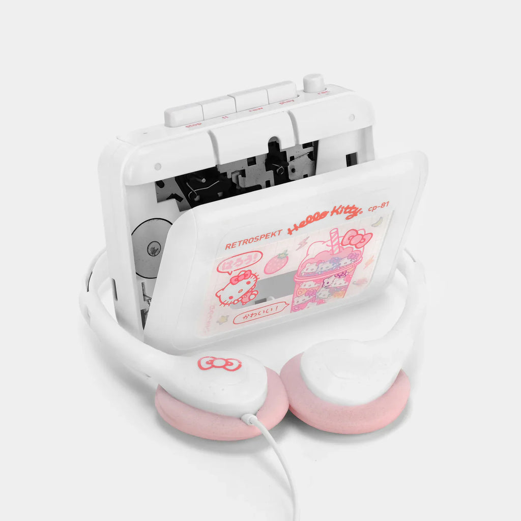 Retrospekt x Hello Kitty Walkman - Strawberry Kawaii  - CP-81 Portable Cassette Player